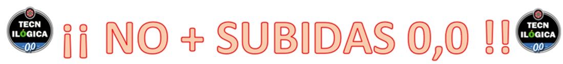 NO + SUBIDAS 0,0